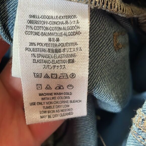 Free People Washed Denim Skinny Overalls Blue 26 - Picture 8 of 9